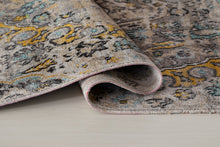 Tibet Medallion Grå/Gul - Flatvävd matta - K/M Carpets | Mattfabriken