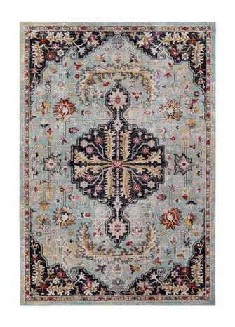 Tibet Patina Turkos - Flatvävd matta - K/M Carpets | Mattfabriken