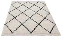 Woolly Shaggy Romb Creme - Ryamatta med fransar - K/M Carpets | Mattfabriken